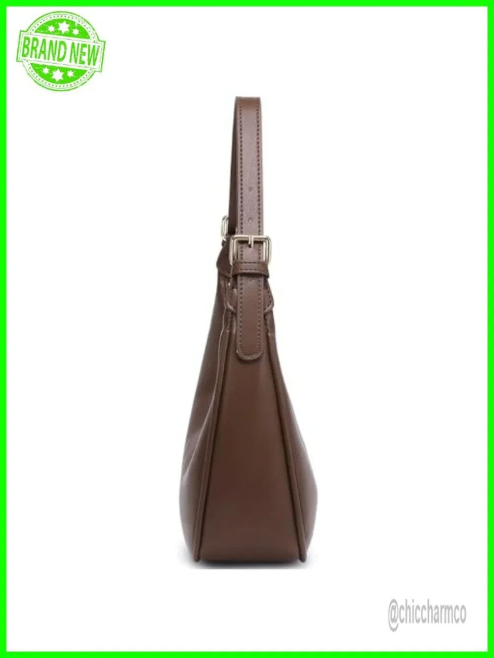 Small Crescent Faux Leather Hobo Shoulder Bag Crossbody Clutch